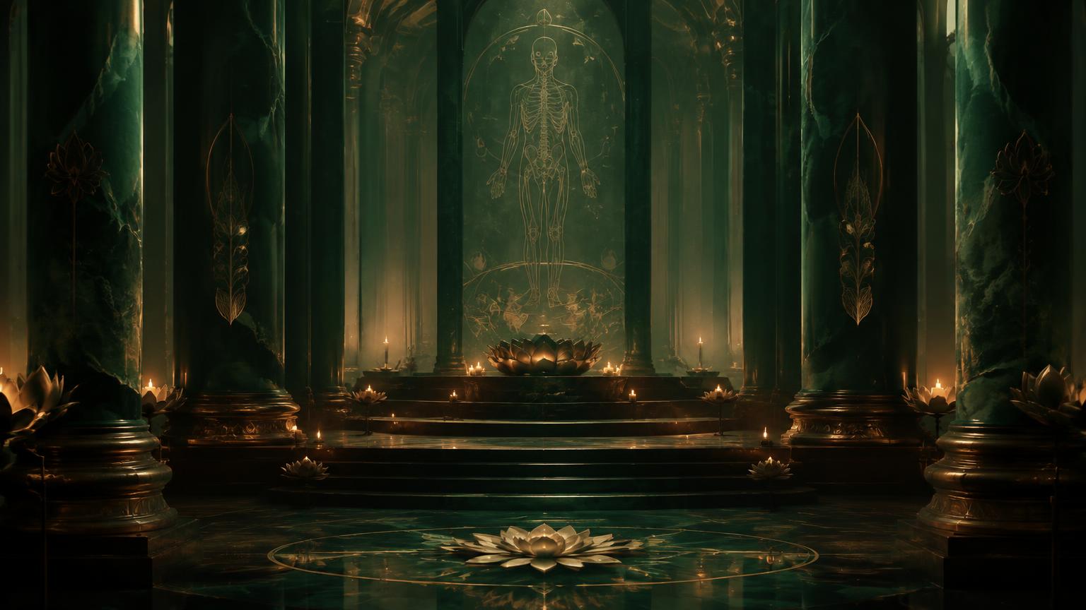 Interior del Templo de Jade